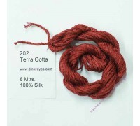 Шёлковое мулине Dinky-Dyes S-202 Terra Cotta